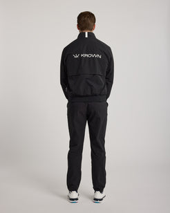 Coupe-vent Noah KROWN unisex coloris Noir - vue de dos avec logo KROWN - windbreaker golf